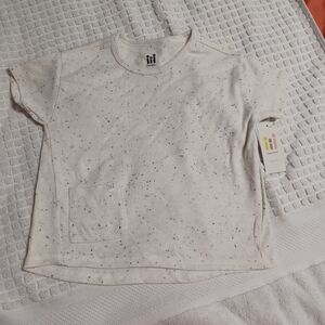 Citizen Kids White and Black Speckled Tee Size2 T